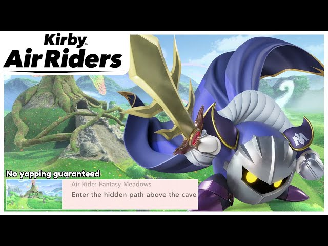 Fantasy Meadows Hidden Path in KIRBY AIR RIDERS