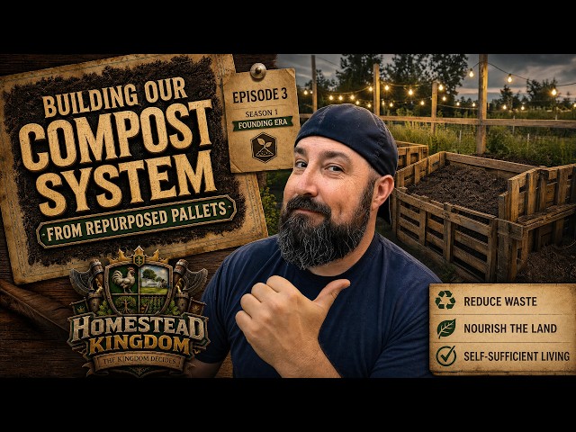 I Turned Old Pallets Into a Homestead Compost System - Homestead Kingdom Ep3