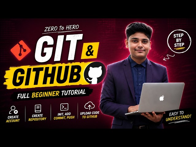 Git & GitHub Full Beginner Tutorial in Bangla | Git Init, Add, Commit, Push & Pull