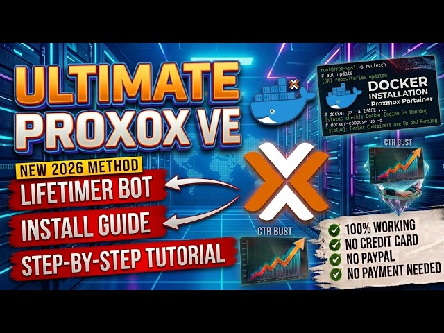 🚀 How to Deploy Proxmox VE Using Docker | Without a Credit Card (Step-by-Step) 2026