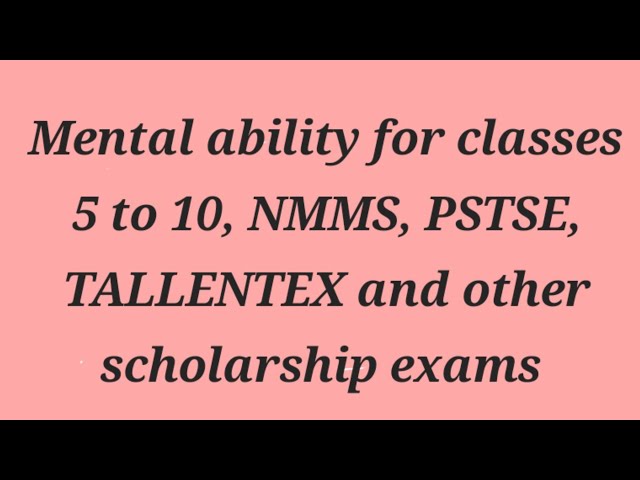 Mental ability classes 5 to 10 ( part -1)