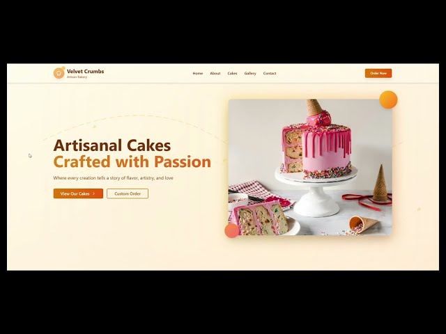 Cake Shop Website Design + Code (React UI) | Frontend Project