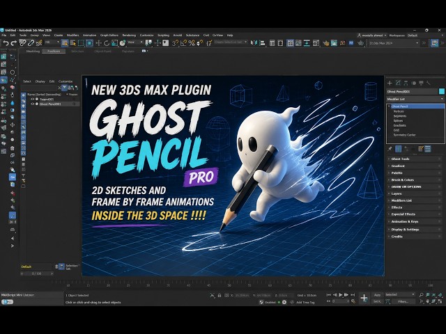 GhostPencilPro for 3ds Max: 2D Grease Pencil in 3ds Max (Complete Overview)