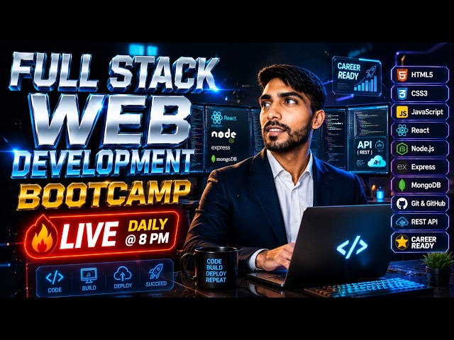 🔴 🚀 Full Stack Web Development Bootcamp 2026 | Learn MERN Stack from Scratch | Part 3
