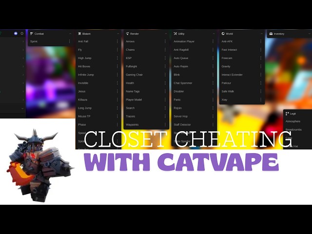CLOSET CHEATING IN ROBLOX BEDWARS WITH THE BEST SCRIPT (Catvape)