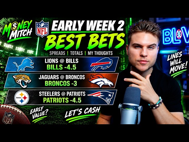 NFL Week 2 BETS to JUMP On Early! | NFL Betting Picks 2026