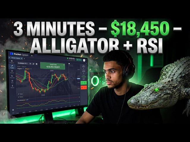 Binary Options Easy Setup - Alligator + Rsi (3 Minute Expiration) Pocket Option Strategy