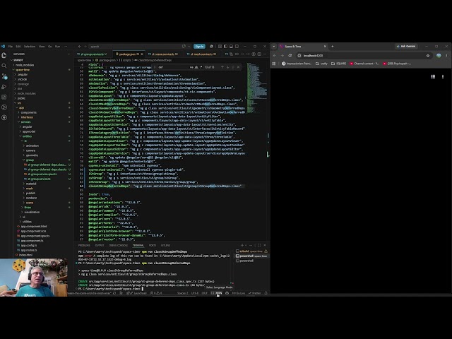 ThreeJS and Angular Space And Time Application - Video 545: Group Refactor 007