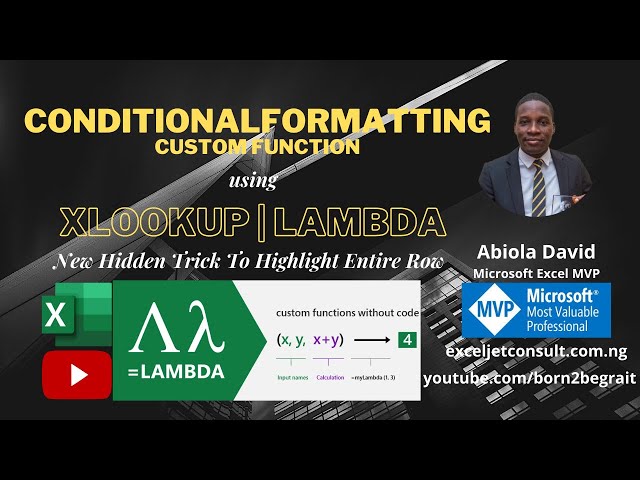 CONDITIONALFORMATTING Custom Function with XLOOKUP and LAMBDA
