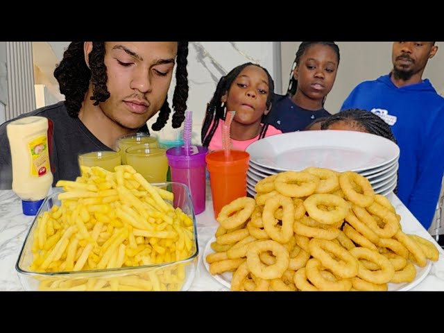 Dish dinner with me for my family | fish rings and fries 