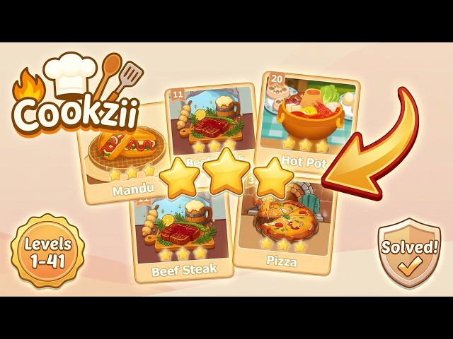 🍳 Cookzii: Cozy Cooking ASMR | Levels 1-41 Full Walkthrough & Solutions 🧩✨