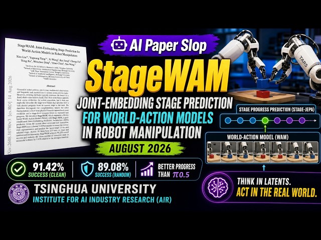 StageWAM: Joint-Embedding Stage Prediction for World-Action Models in Robot Manipulation (Aug 2026)