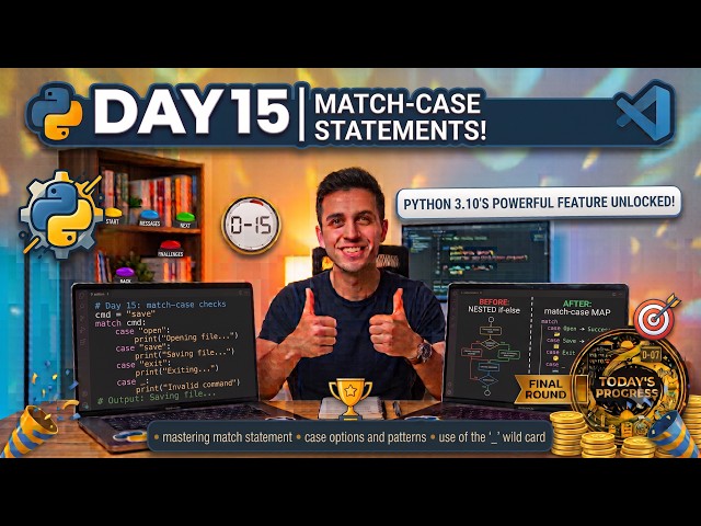 Day 15 Match case in python #pythonforbeginners