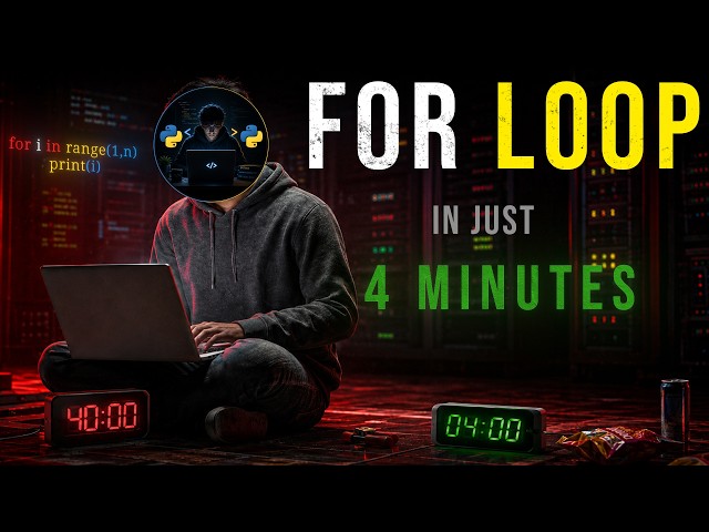 For Loop in Python in ONLY 4 Minutes 🔥 | Complete Tutorial for Beginners"