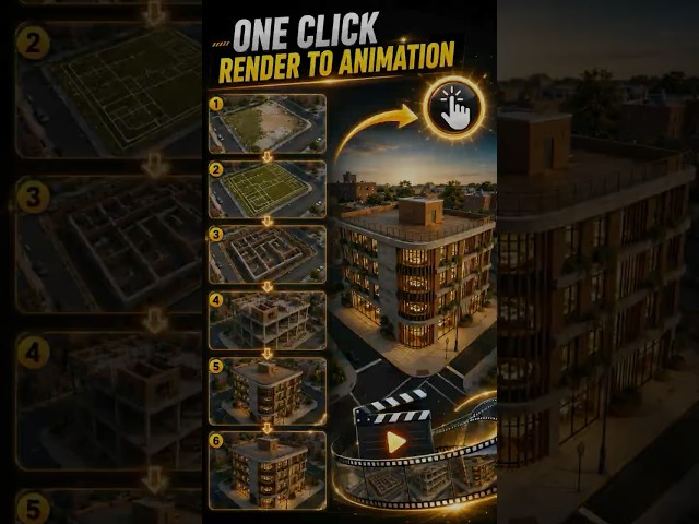 Create Animation, Walkthrough & Detailed Construction with Just One Render