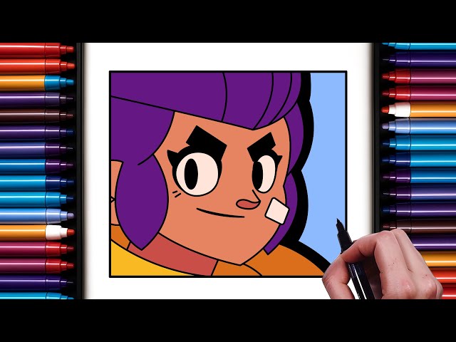 How to Draw Shelly Profile Icon From Brawl stars | Easy Step-by-Step Drawing Tutorial