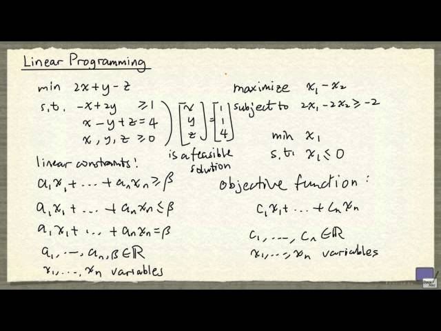 1   Linear Programming Basics