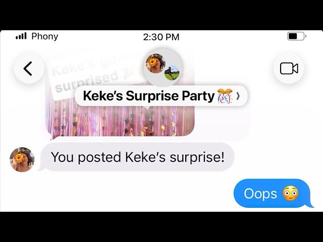 Surprise Bday Text!