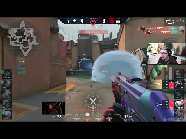 Shroud reacts to nAts 1v5 clutch || VALORANT Champions BERLIN