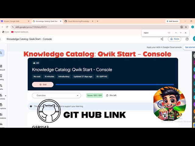 Knowledge Catalog: Qwik Start - Console #GSP1143 #qwiklabsarcade2026