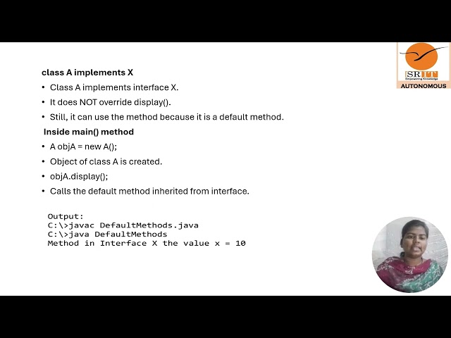 DEFAULT AND STATIC METHODS IN INTERFACE