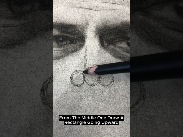 How To Draw A Realistic Nose  #drawing #charcoaldrawingtutorial #art #charcoaldrawing #nosedrawing