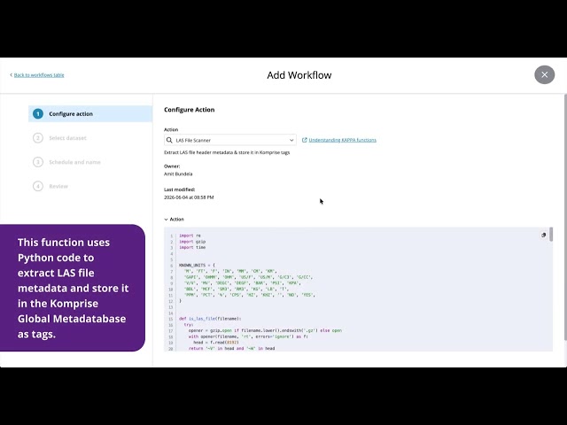 KAPPA Data Services: LAS File Metadata Extraction for Oil and Gas