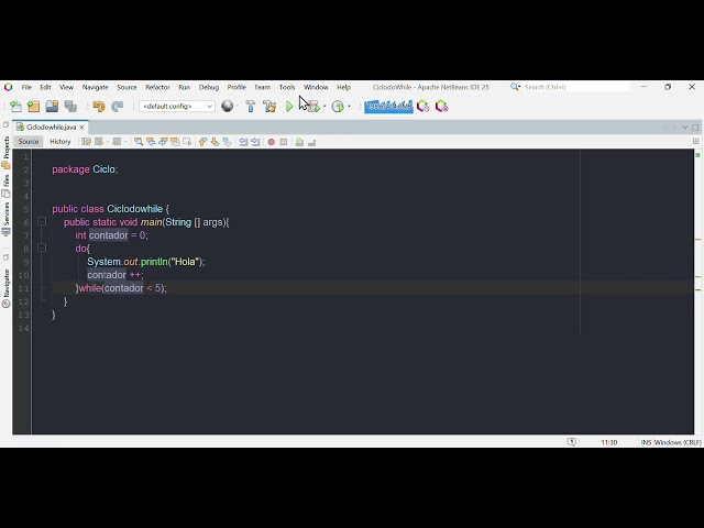 creacion de un ciclo Ciclo Do -While con un contador en java