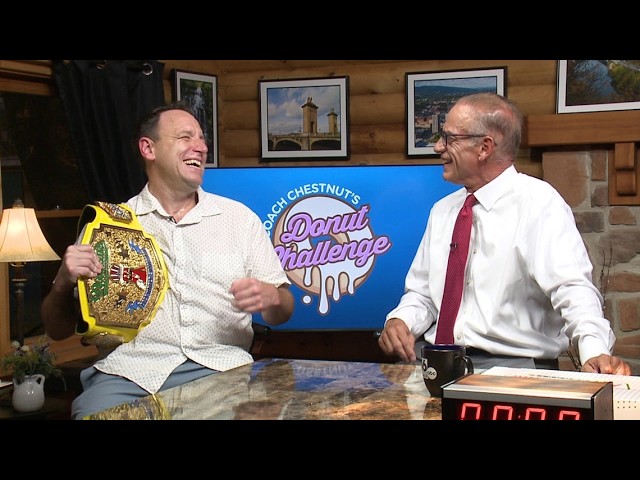 World Champion of Competitive Eating, Joey Chestnut, visits the station