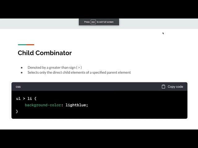 CSS Combinators