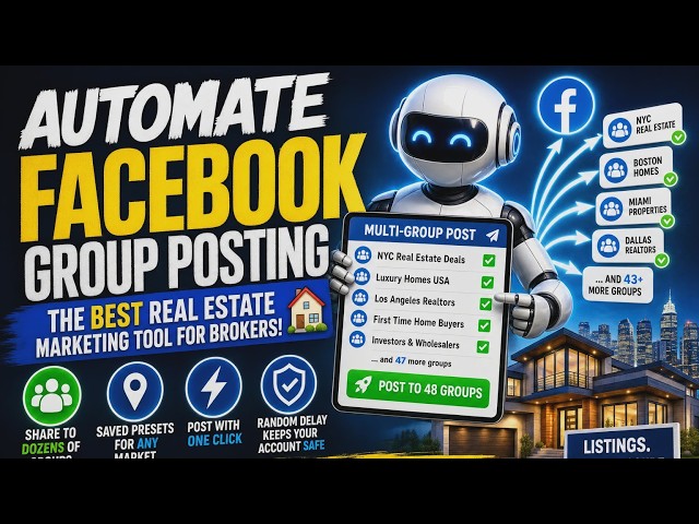 Automate Your Real Estate Listings on Facebook | Best Multi-Group Sharing Tool