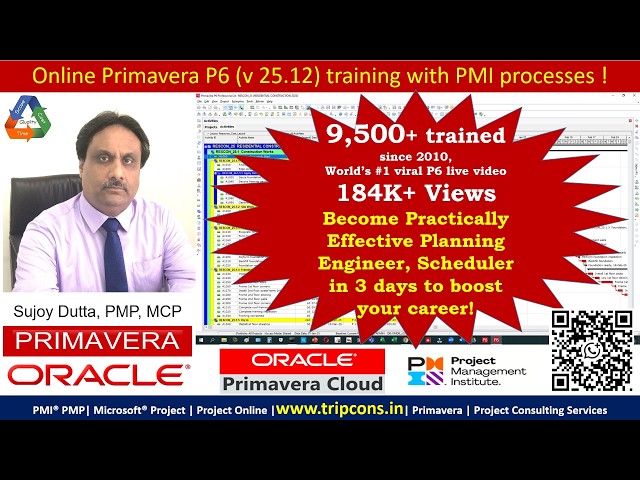 Best Primavera Training by Sujoy Dutta's proven methods., To join WhatsApp : +919891793226