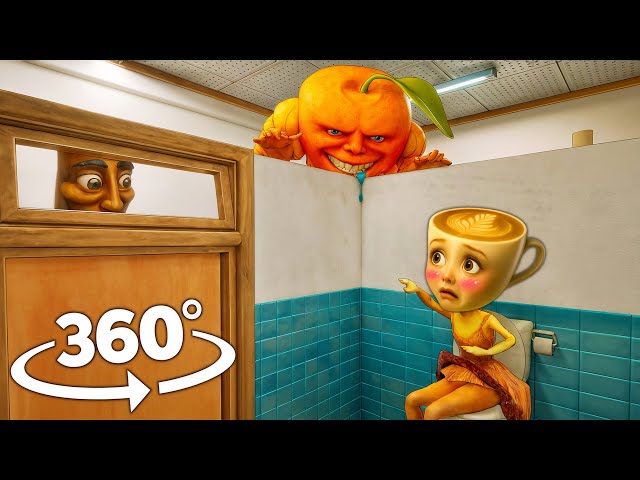 360° - Tung Tung Sahur and Udin Din Din Dun Caught Watching Ballerina Cappuccina in Toilet | VR 8K