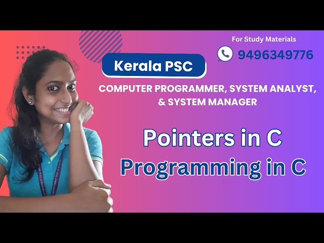 Pointers in C | Kerala PSC | Computer Programmer | System Analyst | System Manager | C Programming