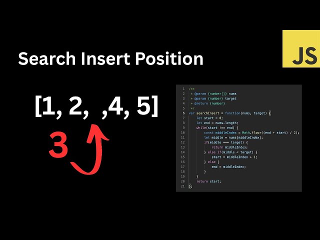 LeetCode Easy: Search Insert Position | Binary Search Explained