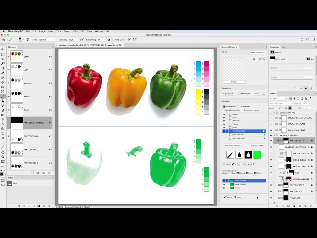 Edit and Prepress Spot-Channels with Adjustment-Layers in Photoshop!