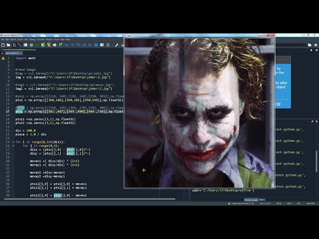 opencv python - Basic image morphing
