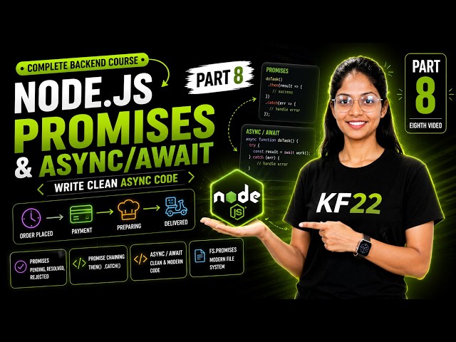 Promises & Async/Await in 1 Shot 🔥 | Order Processing Project | Part 8 #nodejs #asynchronous
