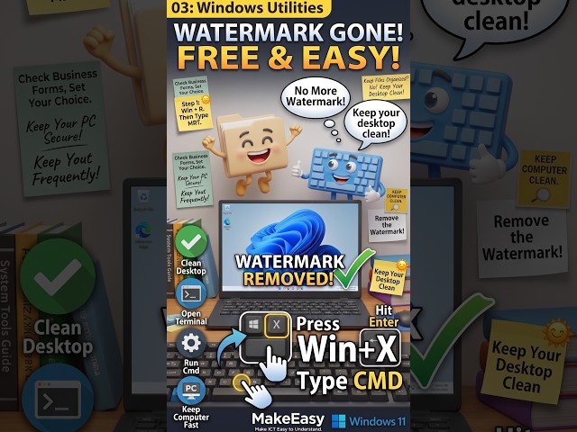 How to Remove the "Activate Windows" Watermark! 💻 Fast Fix #makeeasy #shorts