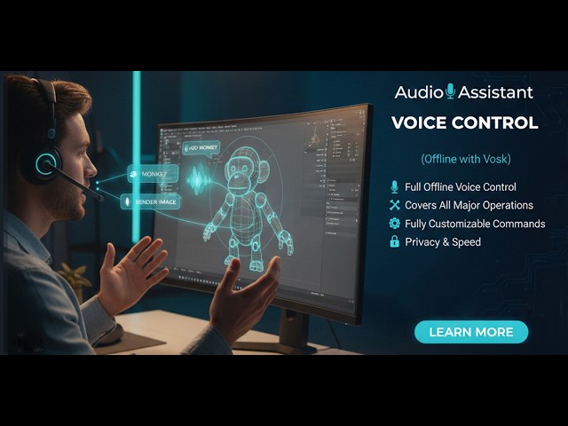 I Controlled Blender Using ONLY Voice Commands! 🤫 (No Keyboard/Mouse)