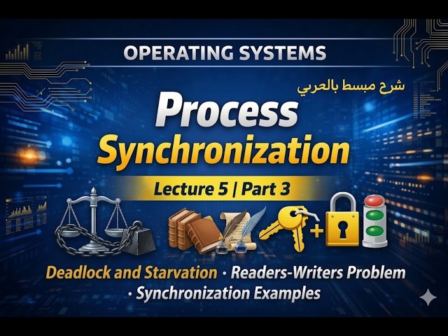 17 - شرح Deadlock و Starvation و Readers-Writers Problem ببساطة | نظم التشغيل المحاضرة (5) الجزء 3