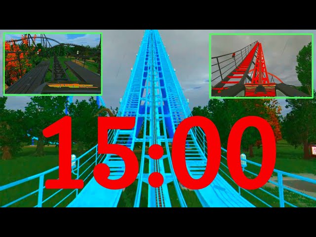 15 Minute Countdown Timer with Roller Coaster Ride | No Limits 2 Coaster Ride Timer 15 Minutes