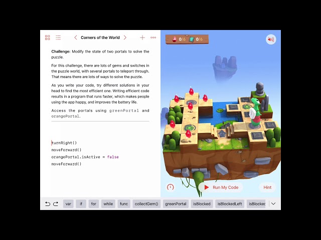 Corners of the World - Swift Playgrounds - Learn to Code 2