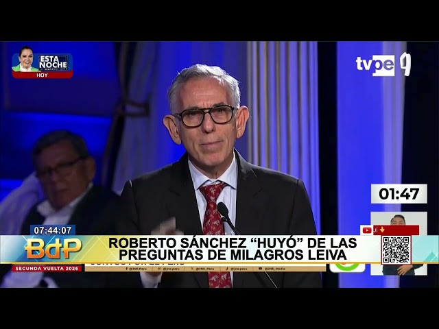 Roberto Sánchez fled from Milagros Leiva's question
