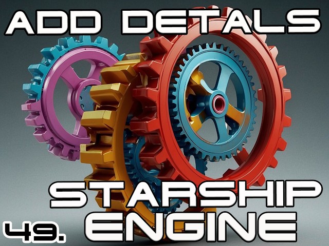 Spaceship nozzle in 3DMAX TUTORIAL 2026  Engine nozzle add detals   С- 49