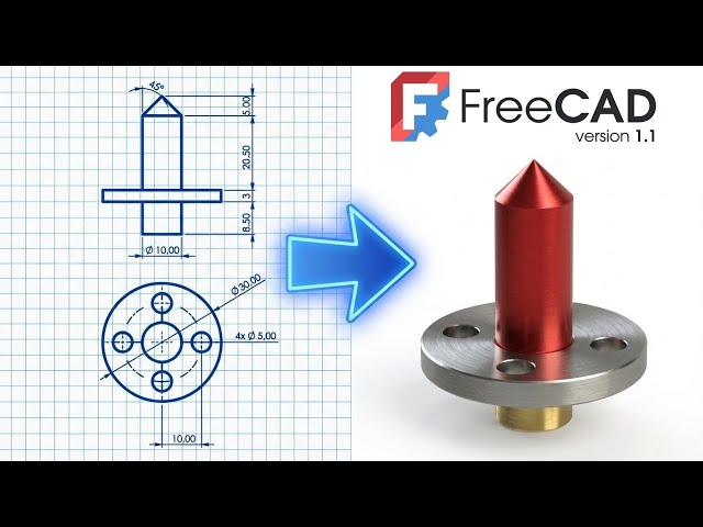 FreeCAD 1.1 - Complete Beginner Tutorial Step by Step Exercise 4