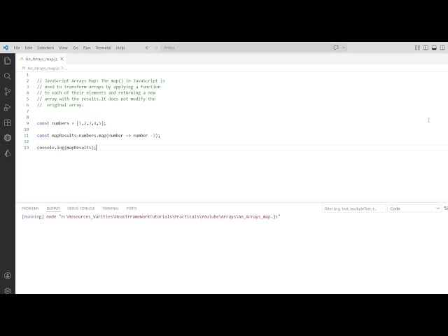 JavaScript  An Arrays Map