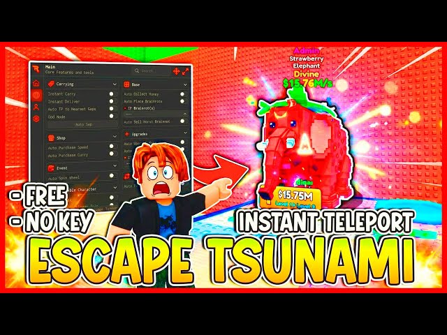 [🌊 NO KEY] Escape Tsunami For Brainrots Script – AUTOFARM | DUPE | REMOVE TSUNAMI | AUTO GAP