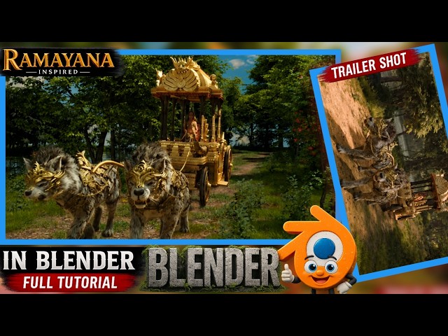 How I Recreated the Ramayana Trailer in Blender Full CGI Tutorial @ARVEDITING Ramayana Forest scene