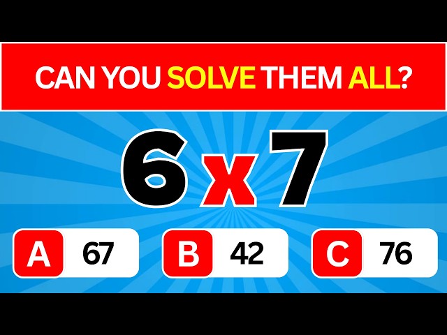 Can You Score 30/30 In This Math Quiz - How Good Is Your Mental Math!